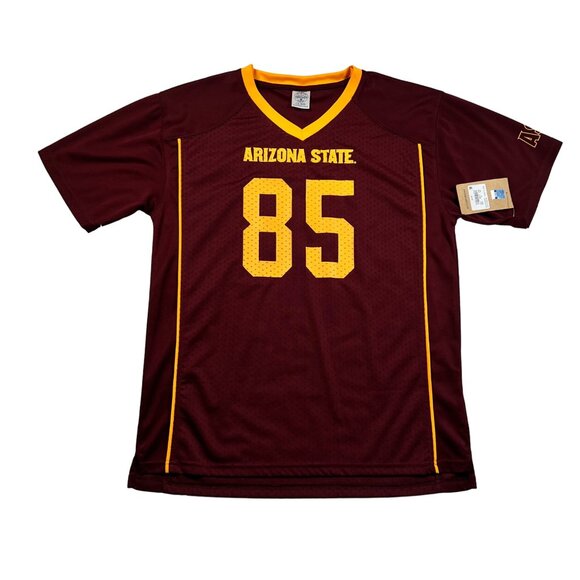 Rivalry Thread Other - NWT Threads Boy's S/S ARIZONA STATE SUN DEVILS V-Neck Jersey Maroon Gold XL